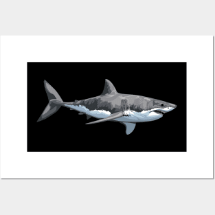 Great White Shark Posters and Art